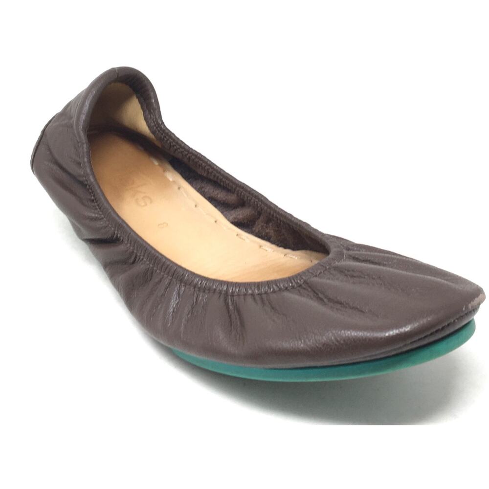 Tieks by Gavrieli Women's Size 8 Chocolate Brown Foldable Leather Ballet Flats